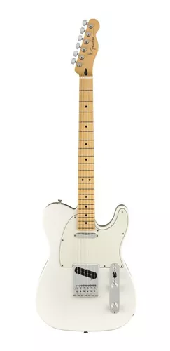 Guitarra elétrica Fender Player Telecaster de amieiro polar white brilhante com diapasão de bordo
