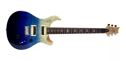 Guitarra elétrica PRS Guitars SE Custom 24 de bordo/mogno 2021 blue fade com diapasão de pau-rosa
