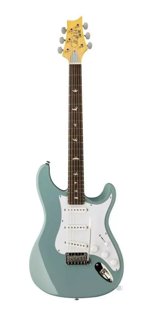 Guitarra elétrica PRS Guitars SE Silver Sky John Mayer solidbody de choupo stone blue com diapasão de pau-rosa
