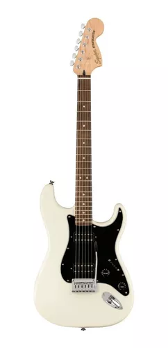Guitarra elétrica Squier by Fender Affinity Series Stratocaster HH de choupo olympic white brilhante com diapasão de louro indiano
